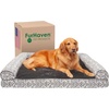 image:imageFurhaven Cooling Gel Dog Bed for Large Dogs w Removable Bolsters amp Washable Cover For Dogs Up to 95 lbs  Quilted Sofa  Coffee JumboXLBoulder Gray Plush  Southwest Kilim Woven
