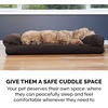 image:imageFurhaven Cooling Gel Dog Bed for Large Dogs w Removable Bolsters amp Washable Cover For Dogs Up to 95 lbs  Quilted Sofa  Coffee JumboXLCoffee Quilted