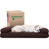 image:imageFurhaven Cooling Gel Dog Bed for Large Dogs w Removable Bolsters amp Washable Cover For Dogs Up to 95 lbs  Quilted Sofa  Coffee JumboXLCoffee Quilted
