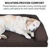 image:imageFurhaven Cooling Gel Dog Bed for Large Dogs w Removable Bolsters amp Washable Cover For Dogs Up to 95 lbs  Quilted Sofa  Coffee JumboXLCoffee Quilted