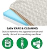 image:imageFurhaven Cooling Gel Dog Bed for Large Dogs w Removable Washable Cover For Dogs Up to 125 lbs  Ultra Plush Faux Fur amp Suede Mattress  Gray Jumbo PlusXXLUltra Plush Curly Faux Fur Cream