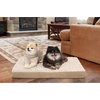 image:imageFurhaven Cooling Gel Dog Bed for Large Dogs w Removable Washable Cover For Dogs Up to 125 lbs  Ultra Plush Faux Fur amp Suede Mattress  Gray Jumbo PlusXXLUltra Plush Curly Faux Fur Cream