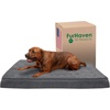 image:imageFurhaven Cooling Gel Dog Bed for Large Dogs w Removable Washable Cover For Dogs Up to 125 lbs  Ultra Plush Faux Fur amp Suede Mattress  Gray Jumbo PlusXXLTerry  Suede Gray