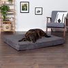 image:imageFurhaven Cooling Gel Dog Bed for Large Dogs w Removable Washable Cover For Dogs Up to 125 lbs  Ultra Plush Faux Fur amp Suede Mattress  Gray Jumbo PlusXXLTerry  Suede Gray