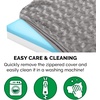 image:imageFurhaven Cooling Gel Dog Bed for Large Dogs w Removable Washable Cover For Dogs Up to 125 lbs  Ultra Plush Faux Fur amp Suede Mattress  Gray Jumbo PlusXXLUltra Plush Curly Faux Fur Gray