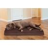 image:imageFurhaven Cooling Gel Dog Bed for Large Dogs w Removable Washable Cover For Dogs Up to 125 lbs  Ultra Plush Faux Fur amp Suede Mattress  Gray Jumbo PlusXXLTerry  Suede Espresso