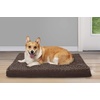 image:imageFurhaven Cooling Gel Dog Bed for Large Dogs w Removable Washable Cover For Dogs Up to 125 lbs  Ultra Plush Faux Fur amp Suede Mattress  Gray Jumbo PlusXXLUltra Plush Curly Faux Fur Chocolate