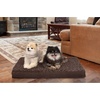 image:imageFurhaven Cooling Gel Dog Bed for Large Dogs w Removable Washable Cover For Dogs Up to 125 lbs  Ultra Plush Faux Fur amp Suede Mattress  Gray Jumbo PlusXXLUltra Plush Curly Faux Fur Chocolate