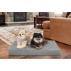 image:imageFurhaven Cooling Gel Dog Bed for Large Dogs w Removable Washable Cover For Dogs Up to 125 lbs  Ultra Plush Faux Fur amp Suede Mattress  Gray Jumbo PlusXXLUltra Plush Curly Faux Fur Gray