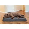 image:imageFurhaven Cooling Gel Dog Bed for Large Dogs w Removable Washable Cover For Dogs Up to 125 lbs  Ultra Plush Faux Fur amp Suede Mattress  Gray Jumbo PlusXXLTerry  Suede Gray