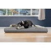 image:imageFurhaven Cooling Gel Dog Bed for Large Dogs w Removable Washable Cover For Dogs Up to 125 lbs  Ultra Plush Faux Fur amp Suede Mattress  Gray Jumbo PlusXXLUltra Plush Curly Faux Fur Gray