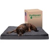 image:imageFurhaven Cooling Gel Dog Bed for Large Dogs w Removable Washable Cover For Dogs Up to 125 lbs  Ultra Plush Faux Fur amp Suede Mattress  Gray Jumbo PlusXXLTerry  Suede Gray