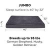 image:imageFurhaven Cooling Gel Dog Bed for Large Dogs w Removable Washable Cover For Dogs Up to 125 lbs  Ultra Plush Faux Fur amp Suede Mattress  Gray Jumbo PlusXXLTerry  Suede Gray
