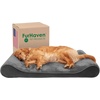 image:imageFurhaven Cooling Gel Dog Bed for Large Dogs w Removable Washable Cover For Dogs Up to 75 lbs  Ultra Plush Faux Fur amp Suede Luxe Lounger Contour Mattress  Cream JumboXLMinky Plush  Velvet Gray