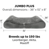 image:imageFurhaven Cooling Gel Dog Bed for Large Dogs w Removable Washable Cover For Dogs Up to 75 lbs  Ultra Plush Faux Fur amp Suede Luxe Lounger Contour Mattress  Cream JumboXLMinky Plush  Velvet Gray