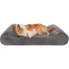 image:imageFurhaven Cooling Gel Dog Bed for Large Dogs w Removable Washable Cover For Dogs Up to 75 lbs  Ultra Plush Faux Fur amp Suede Luxe Lounger Contour Mattress  Cream JumboXLMinky Plush  Velvet Gray