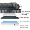 image:imageFurhaven Cooling Gel Dog Bed for MediumSmall Dogs w Removable Bolsters amp Washable Cover For Dogs Up to 35 lbs  Plush amp Woven Decor Comfy Couch Sofa  Diamond Brown MediumDiamond Gray Plush  Woven Dcor