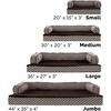image:imageFurhaven Cooling Gel Dog Bed for MediumSmall Dogs w Removable Bolsters amp Washable Cover For Dogs Up to 35 lbs  Plush amp Woven Decor Comfy Couch Sofa  Diamond Brown MediumDiamond Brown Plush  Woven Dcor