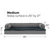 image:imageFurhaven Cooling Gel Dog Bed for MediumSmall Dogs w Removable Bolsters amp Washable Cover For Dogs Up to 35 lbs  Plush amp Woven Decor Comfy Couch Sofa  Diamond Brown MediumDiamond Gray Plush  Woven Dcor