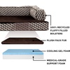 image:imageFurhaven Cooling Gel Dog Bed for MediumSmall Dogs w Removable Bolsters amp Washable Cover For Dogs Up to 35 lbs  Plush amp Woven Decor Comfy Couch Sofa  Diamond Brown MediumDiamond Brown Plush  Woven Dcor