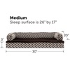 image:imageFurhaven Cooling Gel Dog Bed for MediumSmall Dogs w Removable Bolsters amp Washable Cover For Dogs Up to 35 lbs  Plush amp Woven Decor Comfy Couch Sofa  Diamond Brown MediumDiamond Brown Plush  Woven Dcor