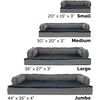 image:imageFurhaven Cooling Gel Dog Bed for MediumSmall Dogs w Removable Bolsters amp Washable Cover For Dogs Up to 35 lbs  Plush amp Woven Decor Comfy Couch Sofa  Diamond Brown MediumDiamond Gray Plush  Woven Dcor