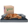 image:imageFurhaven Cooling Gel Dog Bed for MediumSmall Dogs w Removable Bolsters amp Washable Cover For Dogs Up to 35 lbs  Plush amp Woven Decor Comfy Couch Sofa  Diamond Brown MediumDiamond Gray Plush  Woven Dcor