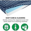 image:imageFurhaven Cooling Gel Dog Bed for MediumSmall Dogs w Removable Bolsters amp Washable Cover For Dogs Up to 35 lbs  Plush amp Woven Decor Comfy Couch Sofa  Diamond Brown MediumDiamond Blue Plush  Woven Dcor