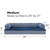 image:imageFurhaven Cooling Gel Dog Bed for MediumSmall Dogs w Removable Bolsters amp Washable Cover For Dogs Up to 35 lbs  Plush amp Woven Decor Comfy Couch Sofa  Diamond Brown MediumDiamond Blue Plush  Woven Dcor