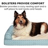 image:imageFurhaven Cozy Orthopedic Dog Bed for Large Dogs w Removable Bolsters amp Washable Cover For Dogs Up to 95 lbs  Plush amp Diamond Print Nest Top Sofa  Gray JumboXLAqua Plush  Diamond Print Nest Top