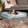 image:imageFurhaven Cozy Orthopedic Dog Bed for Large Dogs w Removable Bolsters amp Washable Cover For Dogs Up to 95 lbs  Plush amp Diamond Print Nest Top Sofa  Gray JumboXLAqua Plush  Diamond Print Nest Top