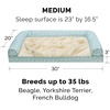 image:imageFurhaven Cozy Orthopedic Dog Bed for Large Dogs w Removable Bolsters amp Washable Cover For Dogs Up to 95 lbs  Plush amp Diamond Print Nest Top Sofa  Gray JumboXLAqua Plush  Diamond Print Nest Top