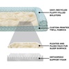 image:imageFurhaven Cozy Orthopedic Dog Bed for Large Dogs w Removable Bolsters amp Washable Cover For Dogs Up to 95 lbs  Plush amp Diamond Print Nest Top Sofa  Gray JumboXLAqua Plush  Diamond Print Nest Top