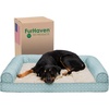 image:imageFurhaven Cozy Orthopedic Dog Bed for Large Dogs w Removable Bolsters amp Washable Cover For Dogs Up to 95 lbs  Plush amp Diamond Print Nest Top Sofa  Gray JumboXLAqua Plush  Diamond Print Nest Top
