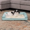 image:imageFurhaven Cozy Orthopedic Dog Bed for Large Dogs w Removable Bolsters amp Washable Cover For Dogs Up to 95 lbs  Plush amp Diamond Print Nest Top Sofa  Gray JumboXLAqua Plush  Diamond Print Nest Top