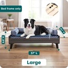 image:imageFurhaven Elevated Dog Bed Frame for 30 x 20 Medium Dog Beds Easy Assembly  MidCentury Modern Bed Frame  Gray Wash MediumVeneer Gray Wash