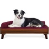 image:imageFurhaven Elevated Dog Bed Frame for 30 x 20 Medium Dog Beds Easy Assembly  MidCentury Modern Bed Frame  Gray Wash MediumVeneer Walnut