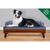 image:imageFurhaven Elevated Dog Bed Frame for 30 x 20 Medium Dog Beds Easy Assembly  MidCentury Modern Bed Frame  Gray Wash MediumVeneer Walnut