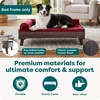 image:imageFurhaven Elevated Dog Bed Frame for 30 x 20 Medium Dog Beds Easy Assembly  MidCentury Modern Bed Frame  Gray Wash MediumVeneer Walnut