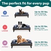 image:imageFurhaven Elevated Dog Bed Frame for 30 x 20 Medium Dog Beds Easy Assembly  MidCentury Modern Bed Frame  Gray Wash MediumVeneer Walnut