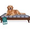 image:imageFurhaven Elevated Dog Bed Frame for 30 x 20 Medium Dog Beds Easy Assembly  MidCentury Modern Bed Frame  Gray Wash MediumVeneer Walnut