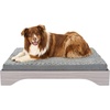 image:imageFurhaven Elevated Dog Bed for Large Dogs MidCentury Modern Style with Flexible Slats amp NonSlip Pads for Comfort amp Airflow Easy Assembly Raised Pet Bed Jumbo Dark BrownLight Gray
