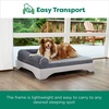 image:imageFurhaven Elevated Dog Bed for Large Dogs MidCentury Modern Style with Flexible Slats amp NonSlip Pads for Comfort amp Airflow Easy Assembly Raised Pet Bed Jumbo Dark BrownLight Gray