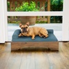image:imageFurhaven Elevated Dog Bed for Large Dogs MidCentury Modern Style with Flexible Slats amp NonSlip Pads for Comfort amp Airflow Easy Assembly Raised Pet Bed Jumbo Dark BrownDark Brown