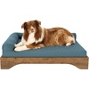 image:imageFurhaven Elevated Dog Bed for Large Dogs MidCentury Modern Style with Flexible Slats amp NonSlip Pads for Comfort amp Airflow Easy Assembly Raised Pet Bed Jumbo Dark BrownDark Brown