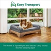 image:imageFurhaven Elevated Dog Bed for Large Dogs MidCentury Modern Style with Flexible Slats amp NonSlip Pads for Comfort amp Airflow Easy Assembly Raised Pet Bed Jumbo Dark BrownDark Brown