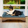 image:imageFurhaven Elevated Dog Bed for Large Dogs MidCentury Modern Style with Flexible Slats amp NonSlip Pads for Comfort amp Airflow Easy Assembly Raised Pet Bed Jumbo Dark BrownDark Brown