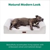 image:imageFurhaven Jumbo Plus 53x40 Cooling Gel Dog Bed  Cool Gel Memory Foam Sofa Pet Bed Embossed Velvet Removable Washable Cover CognacClay