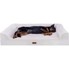 image:imageFurhaven Jumbo Plus 53x40 Cooling Gel Dog Bed  Cool Gel Memory Foam Sofa Pet Bed Embossed Velvet Removable Washable Cover CognacClay