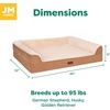 image:imageFurhaven Jumbo Plus 53x40 Cooling Gel Dog Bed  Cool Gel Memory Foam Sofa Pet Bed Embossed Velvet Removable Washable Cover CognacCognac